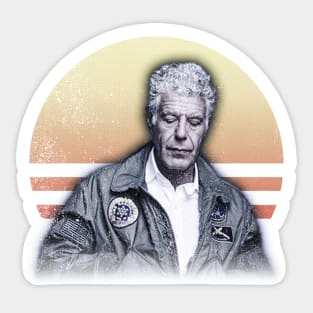 Anthony Bourdain Retro Sunset Sticker